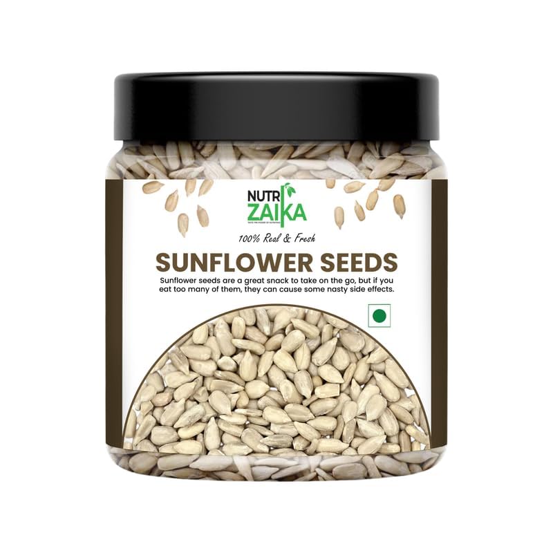NUTRIZAIKA Premium Raw Sunflower Seeds for Eating 500g - Protein, Fibre and Antioxidants Rich Superfood for Heart Health, Immune Support, Healthy Diet Snack