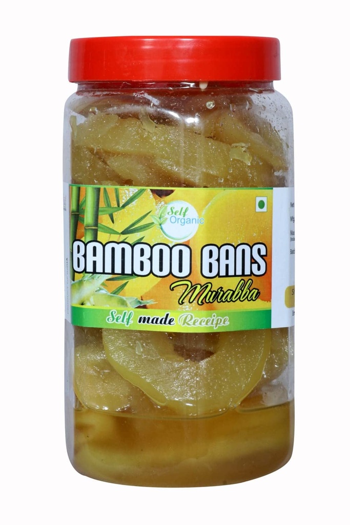 Self Organic Homemade Delicious Sweet Bamboo Murabba | Fresh & Natural Ready to Eat Bans Ka Morabba - Helps Increasing Height | No Artificial Colors & Additives - 1 Kg