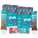 Phab Assorted Protein Bar with 21g Protein, 8g High Fibre & 0 Added Sugar 100% Vegetarian | Healthy & Tasty Protein bars | Trans Fat-Free & No Preservatives Protein bars (Pack of 12 x 65g)