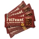 FitFeast Nutty Brownie Dessert Protein Bar, Pack of 6 | 12g Protein per 45g Bar| Blended of Chocolate and Nuts Flavour | Zero Added Sugar & No Artificial Preservatives | As Seen on Shark Tank