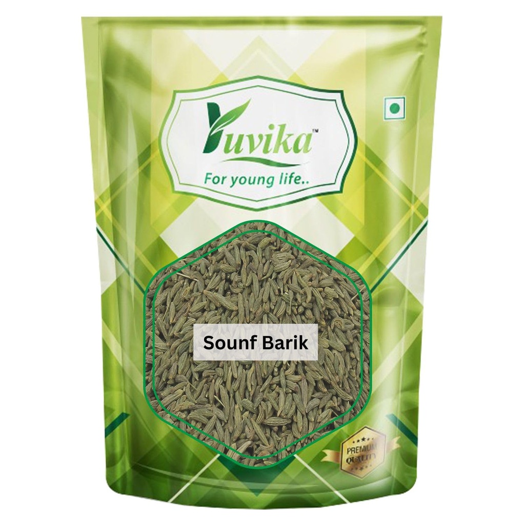 Yuvika Sonf Choti - Saunf Barik - Foeniculum Vulgare - Fennel Seeds Small 200 Grams