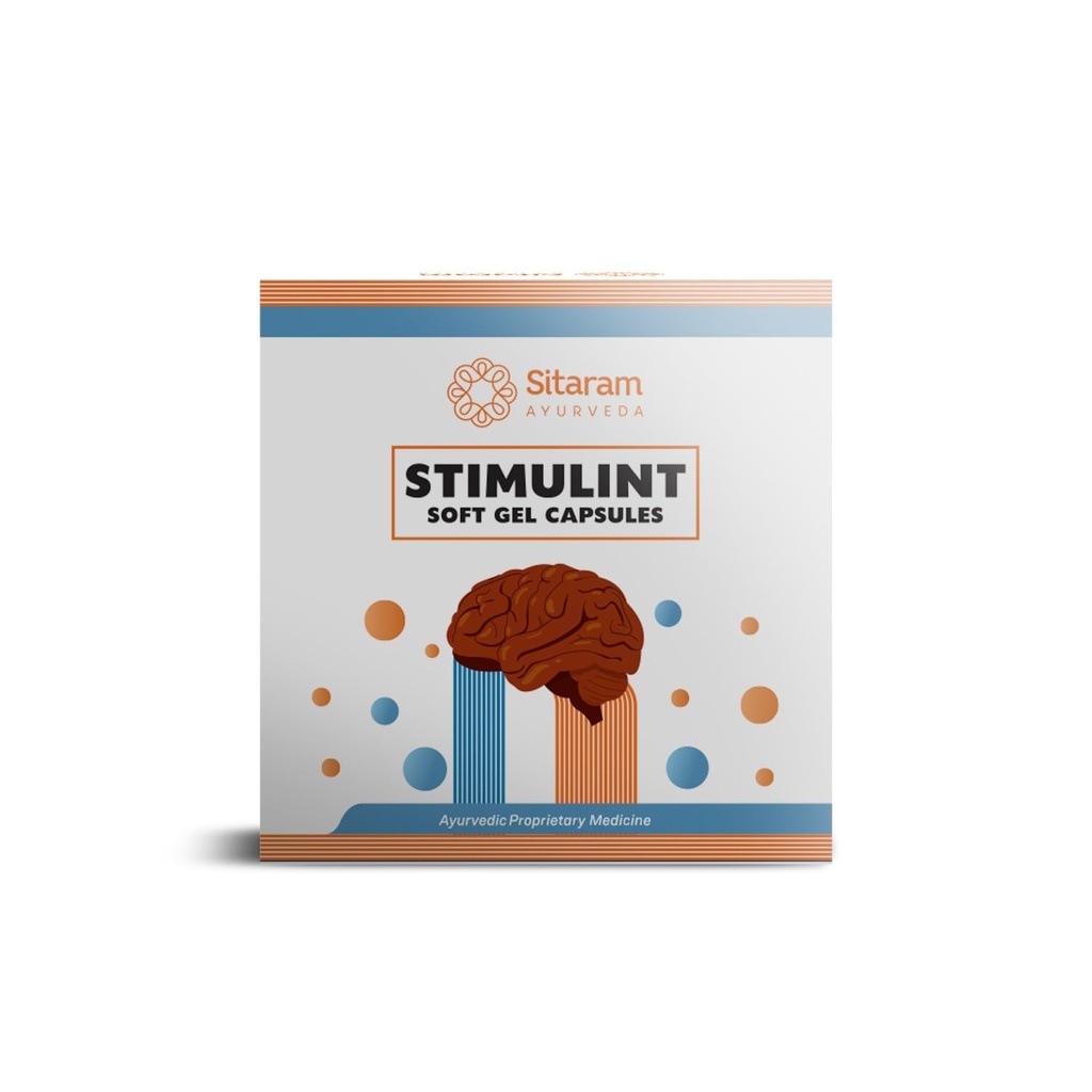 Sitaram Ayurveda Stimulint Capsule | Ayurvedic Brain Wellness Supplement | Supports Memory, Focus & Mental Calmness | Brahmi, Jyotishmati & Jatamansi | 100 Nos.