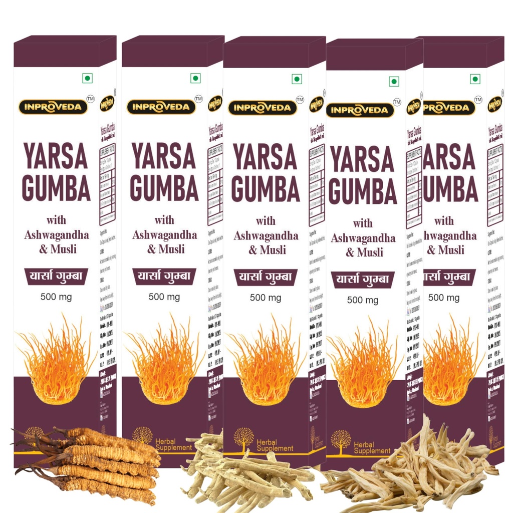 Yarsagumba (Kit-jadi) Capsules - 500mg X 2 Capsules (Pack of 5)