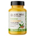 Ayurveda Neem Turmeric with Black pepper Tablets 150 Tablets, Pure Turmeric Root Powder and Neem Leaf Powder