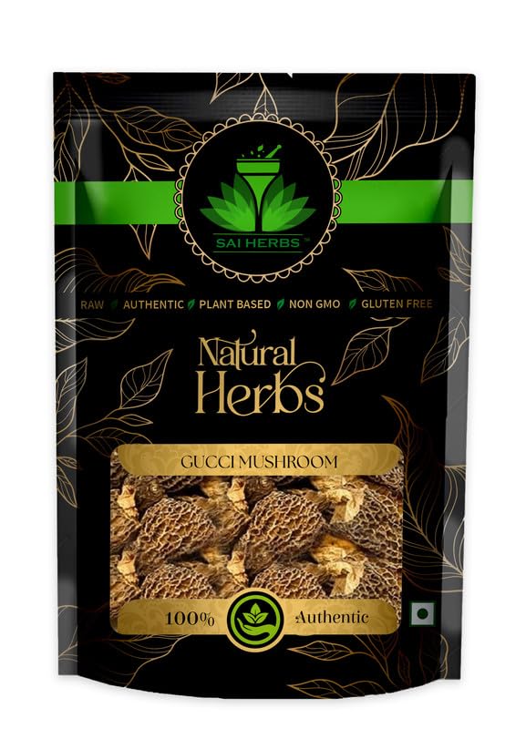 SAI HERBS Himalayan Morel Mushrooms | Guchhi Mushroom | Premium Dried Morels | Pure & Natural | 1 Kg