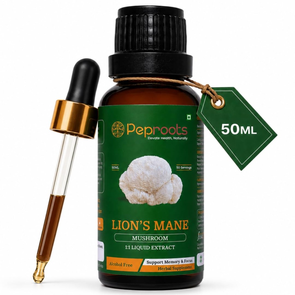 Lion’s Mane Mushroom Supplement | Liquid Extract | Supports Memory, Focus & Mental Clarity | Natural Nootropic | Alcohol-Free