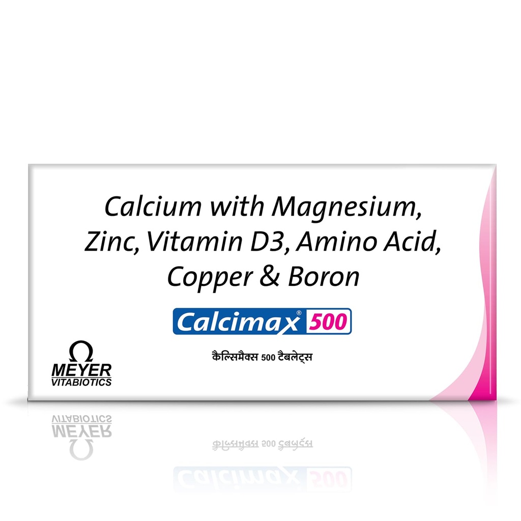 Bone Health Supplement | Calcium + Magnesium + Zinc + Vitamin D3 Tablets | Supports Strong Bones, Joints & Muscles | Daily Calcium Supplement | 30 Tablets