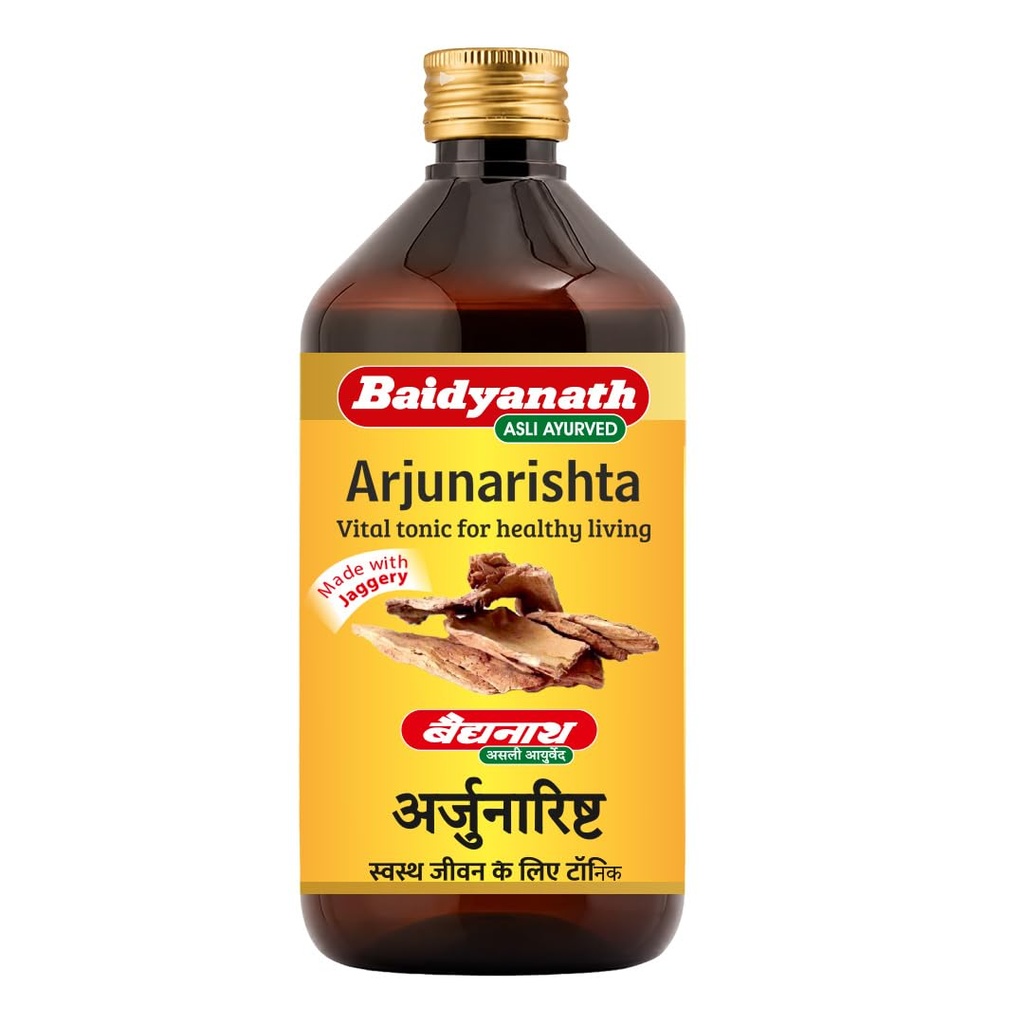 Baidyanath Arjunarista - 450 ml | Ayurvedic Heart & Respiratory Tonic | Herbal Tonic For Healthy Heart, Digestion, And Cardiac Function Support