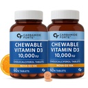 Carbamide Forte Vitamin d3 10000iu | Chewable Vitamin D Tablets | D3 Supplement for Bone & Immunity | Vitamin D3 Supplement for Women & Men | Orange Flavour - 60 Tablets (Pack of 2)