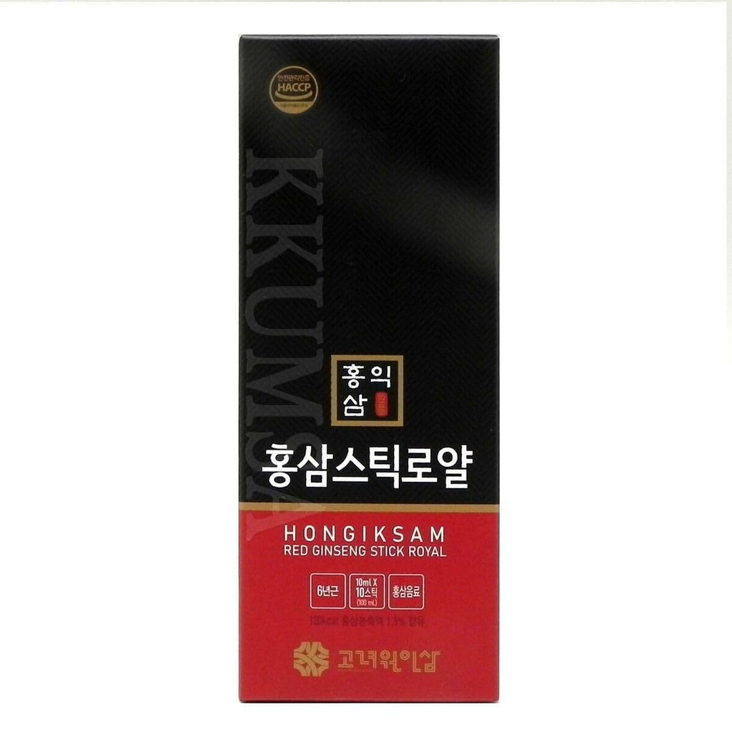 Red Ginseng Stick Royal, 10gm X 10pcs (Product of Korea) 6years