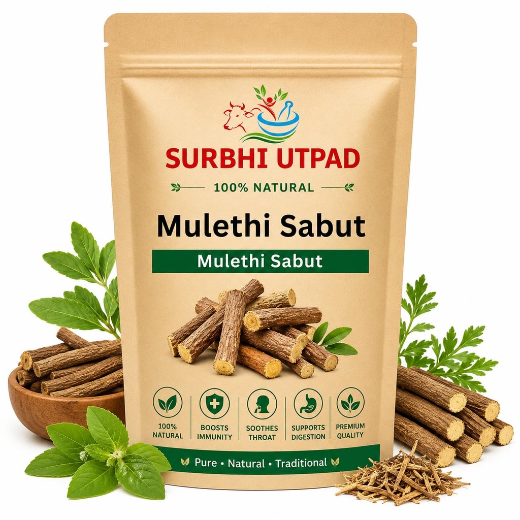 Liquorice Root Whole Mulethi Stick 100 Grams | Mulethi/Yashtimadhu, Glycyrrhiza Glabra, For Health, Skin and Hair Care, No Added Preservatives