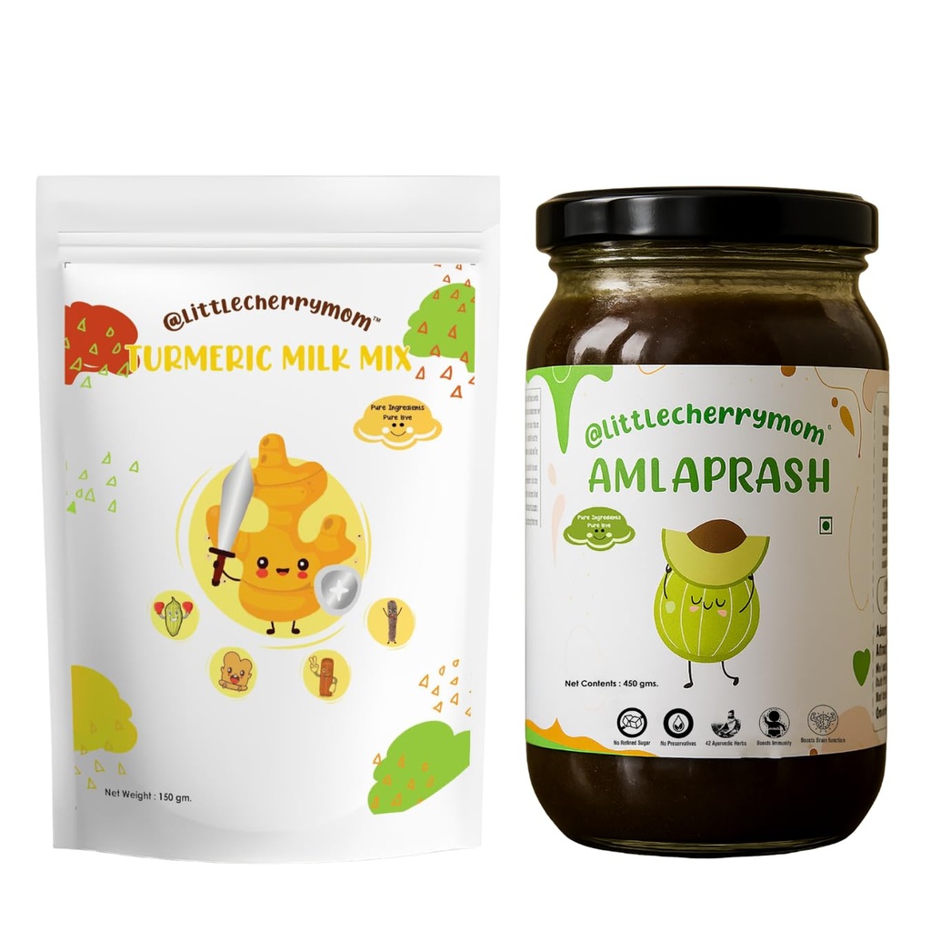 @littlecherrymom Mini Immunity Booster Combo = Amlaprash(450 gm) + Turmeric Milk Mix(150gm)