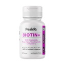 Peak Rx Biotin Plus 60 Tablets | Biotin, Vitamin C, Zinc, Iron & Nicotinamide Supplement | Hair, Skin & Nail Health Support | Rose Hips & Chamomile Extract
