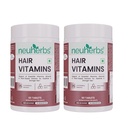Neuherbs Hair Vitamins Tablets for Men & Women | Supports Hair Growth, Hair Fall Control & Stronger Hair | With Keratin Booster, Amino Acids, Amla & Hibiscus | 60 Tablets (Pack of 2)