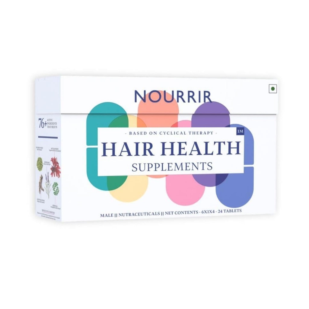 Men's Hair Growth Tablets - Biotin, DHT Blockers, Vitamins - Promotes Thick Hair, Balances Hormones (6 Months)