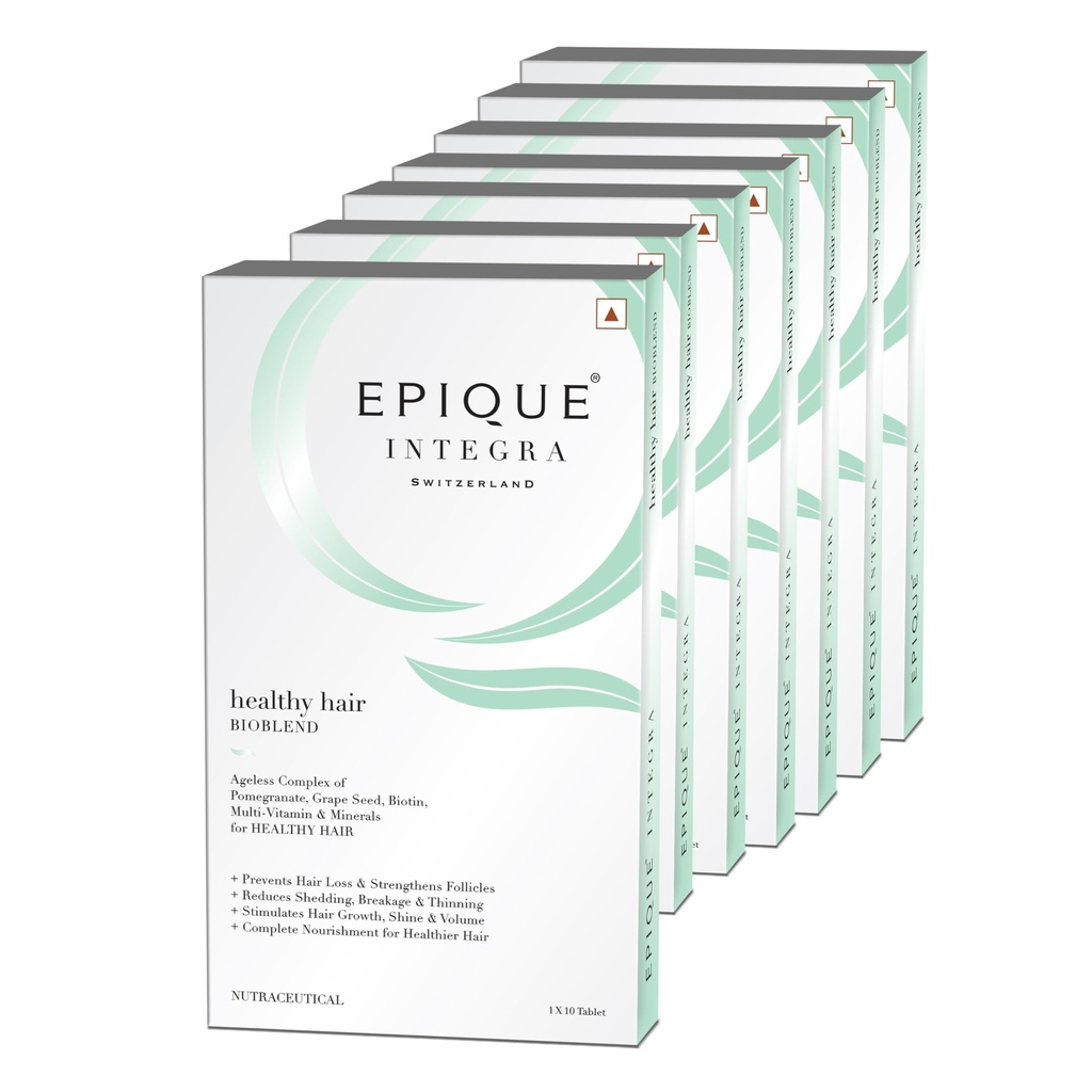 EpiQue Integra Healthy Hair BioBlend | Hair Support with Biotin for GLP-1 Users During Weight Loss, Hair Fall & Thinning Support Help Follicle Strength, EpiQue GLP Beauty Protocol- Pack of 7