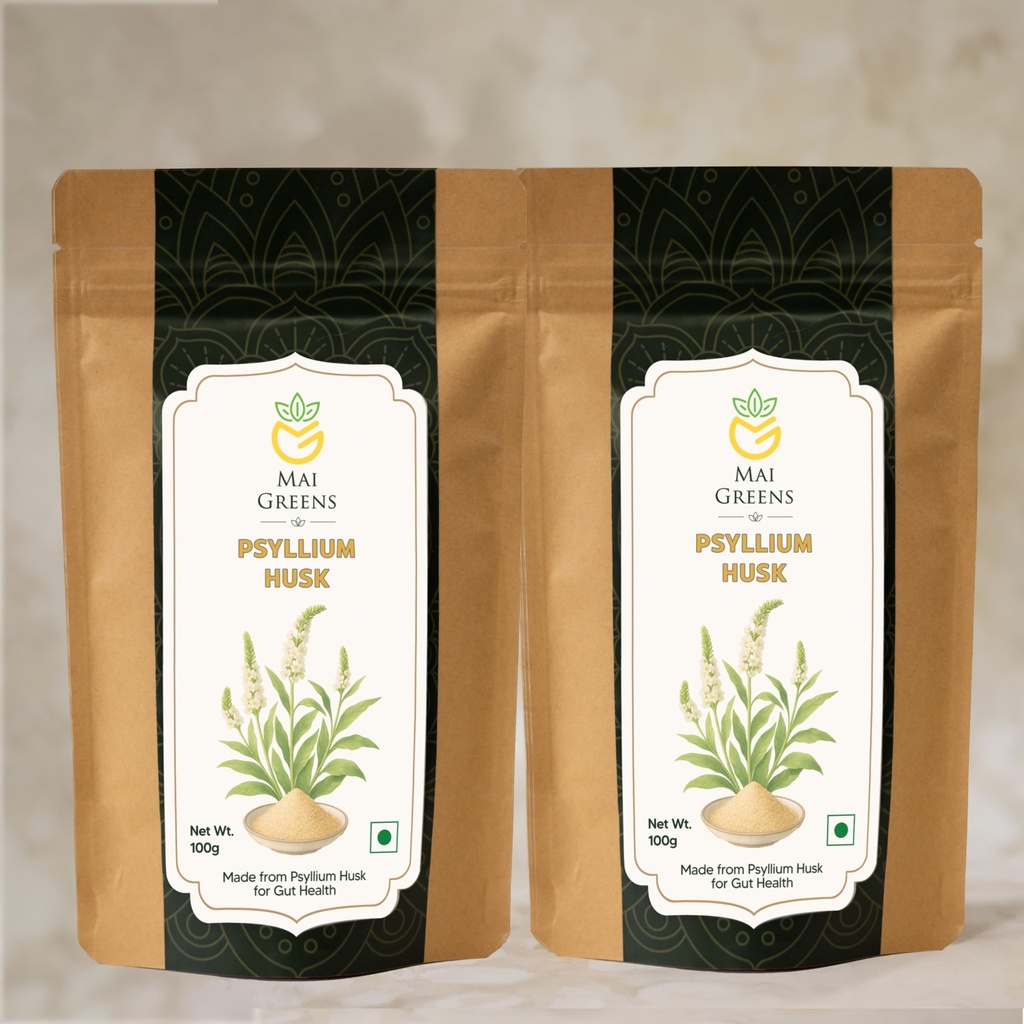 Psyllium Husk Powder 200g | Gut Health And Irritable Bowel Syndrome | Chemical Free | No Added Sugar Or Artificial Flavour | 100% Isabgol (Pack of 2_100g Each)