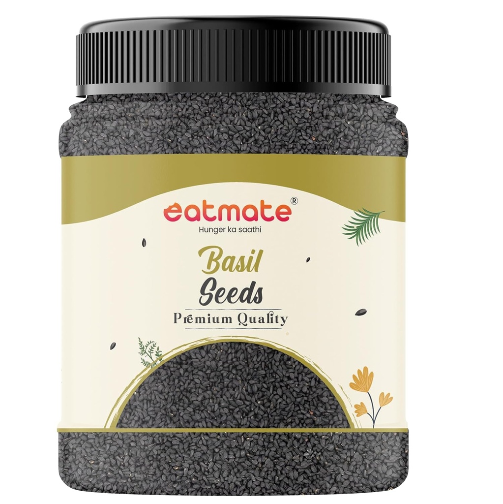 Eatmate Basil Seeds 250g | Raw Sabja Seeds for Eating