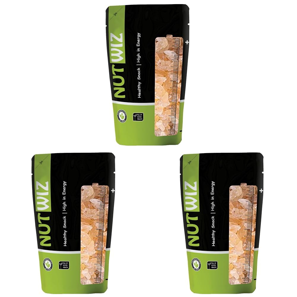 Nutwiz Gond Katira 200 Grams | Tragacanth Gum Crystals | Kathila Gum | High Cooling Properties | 100% Natural | Badam Gond for Smoothies & Falooda Summer Drinks 200 Grams (Pack of 3)