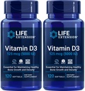 Life Extension Vitamin D3 5000 IU, 120 Softgels (Pack of 2)