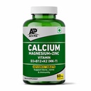 Calcium Magnesium Zinc with Vitamin D3 K2 B12 Tablets | Calcium Supplement for Bone Health, Joint Support & Muscle Strength | For Men & Women (60 Tablets)