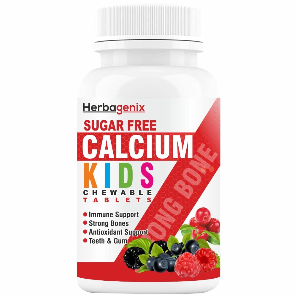 Calcium and Vitamin D as Vitamin D3 Chewable Tablet for Kids, Fruit Punch Flavor, 60 Tablets (Chewable)