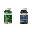 Carbamide Forte Calcium Tablets for Women & Men with Vitamin K2 MK7 & Vitamin B12 & Multivitamin Tablet With Ginseng For Energy & Better Digestion | 120 + 60 Tablets