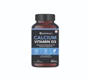 La Nature's Calcium & Vitamin D3 Capsules Calcium Carbonate 500 mg Vitamin D3 Supplement for Men & Women for - 60 Softgels