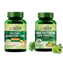 Vlado's Himalayan Organics Calcium Magnesium Zinc with Vitamin D3 + K2 & Multivitamin with Probiotics Combo | Bone, Joint & Daily Wellness Support | 60 Tablets + 60 Veg Tablets | For Men & Women