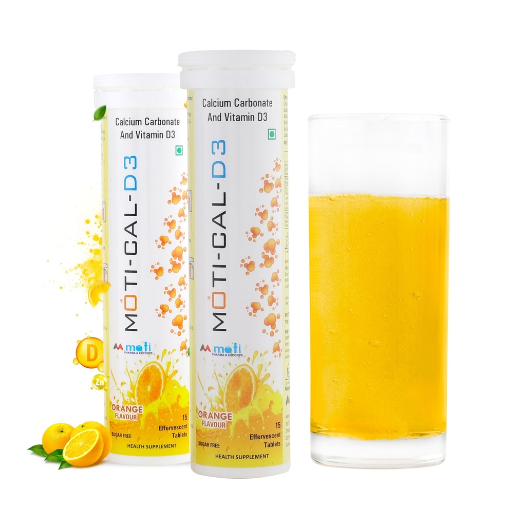 Calcium and Vitamin D3 Tablets for Women & Men, 30 Sugar-Free Effervescent