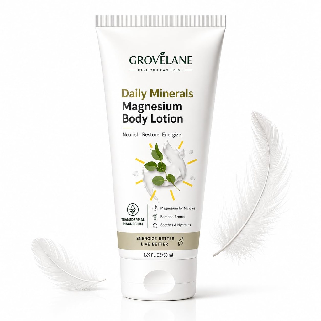 GroveLane Magnesium Body Lotion with Bamboo Aroma | Daily Care | 50ml