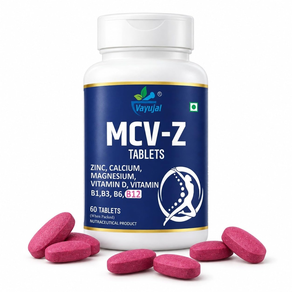 MCV-Z Tablets with Zinc, Calcium, Magnesium & Vitamins, 60 Tablets