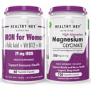 HealthyHey Nutrition Iron for women 60 capsules & Magnesium Glycinate 120 capsules
