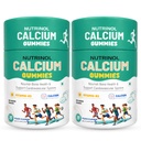 Knoll Healthcare Nutrinol Calcium Gummies with Vitamin D3 | Bone Health, Teeth Strength & Muscle Support | No Added Sugar | Peach Flavour Calcium Supplement for Men, Women & Kids | 60 Gummies