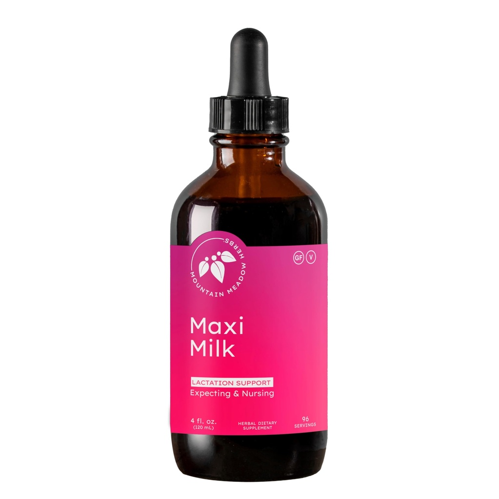 Mountain Meadow Herbs Maxi-Milk- Natural Liquid Lactation Support to Increase Breast Milk Production Quickly & Effectively for Breastfeeding Moms - 4 oz