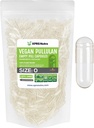 XPRS Nutra Size 0 Pullulan Empty Capsules - 1000 Count Clean Label Plant Clear Empty Vegan Capsules - Premium Vegetarian Pills - DIY Vegetable Caps Filling for Do-It-Yourself Supplements