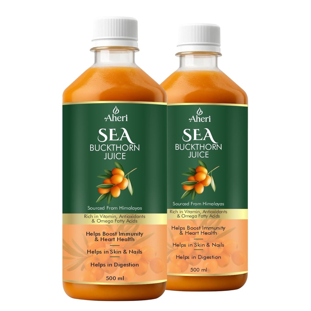Sea Buckthorn Juice 500ml (Pack of 2) | No Added Sugar or Colour