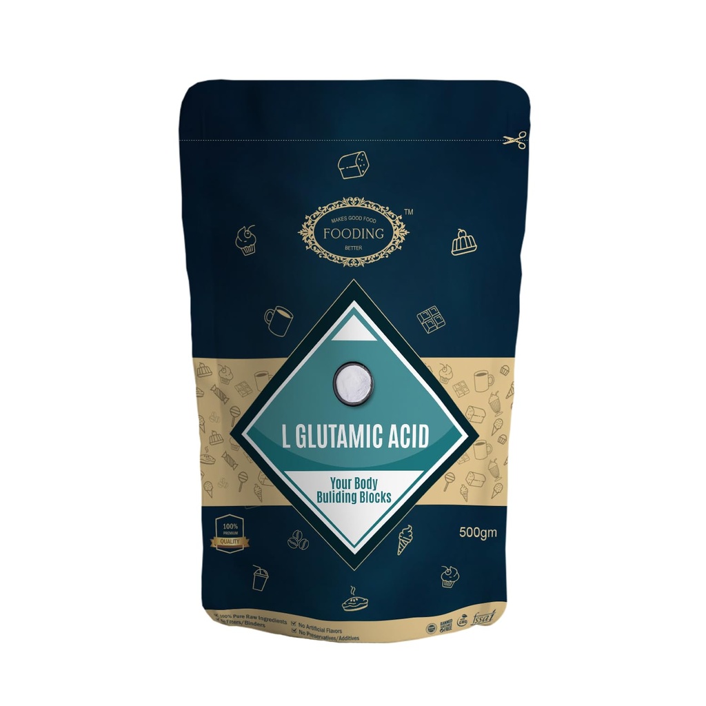 100% Pure L-Glutamic Acid Powder – 250 Grams | Premium Food Grade Amino Acid | No Additives, No Fillers, Unflavored | Ideal for Culinary, Seasoning, Fermentation & Food Applications