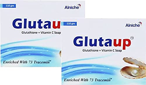 Glutaup Glutathione + Vitamin C Soap Pack of 2 (110g x 2 = 220g)