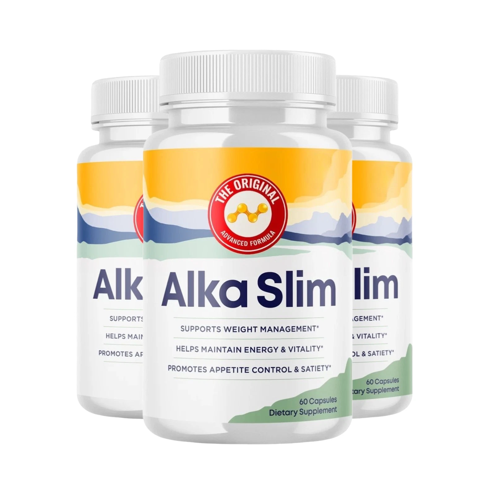 3-Pack Alka Slim Capsules - AlkaSlim Daily Weight Loss Support - 180 Caps
