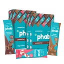 Phab Assorted Protein Bars (Chocolate, Mocha, Strawberry) 11g Protein, No Added Sugar | High Fibre, Trans Fat-Free & No Preservatives |Healthy & Tasty | GMO Free (Pack of 12 x 35g)