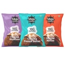 Mojo Bar Protein Bombs Variety Pack | Peanut Butter, Hazelnut & Mocha | Daily Protein Snack | 10g Protein | Pack of 12 x 40g Protein Balls | Vegan, Gluten Free & No Preservatives