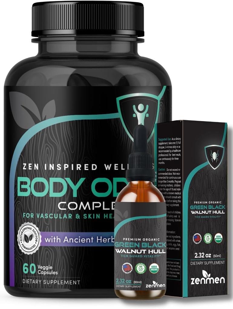 Overall Wellness Bundle: Body Odor Supplement and Green Black Walnut Tincture Bundle