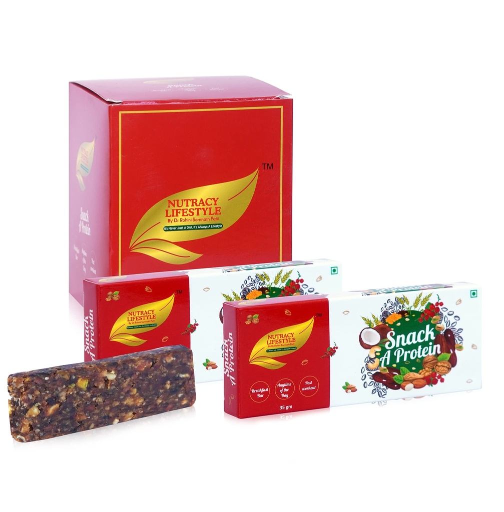 Nutracy Lifestyle Energy Bars, Sugar Free, Pack of 10 (35g Each)