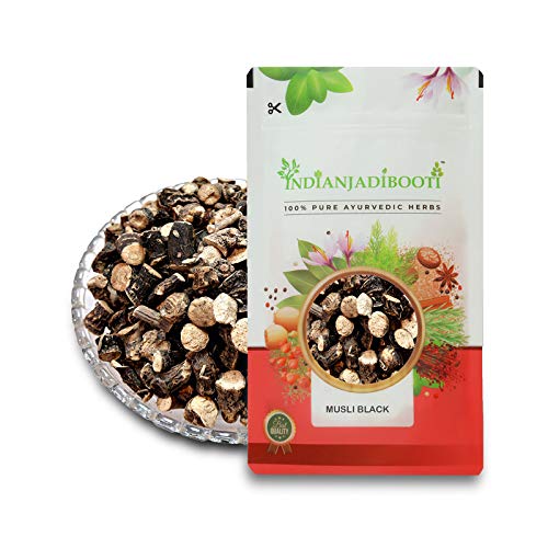 IndianJadiBooti Pure Black Musli Roots (Kali Musli) | Curculigo Orchioides | Traditional Ayurvedic Rasayana for Holistic Vitality, Physical Stamina & Rejuvenation 100 Grams Pack