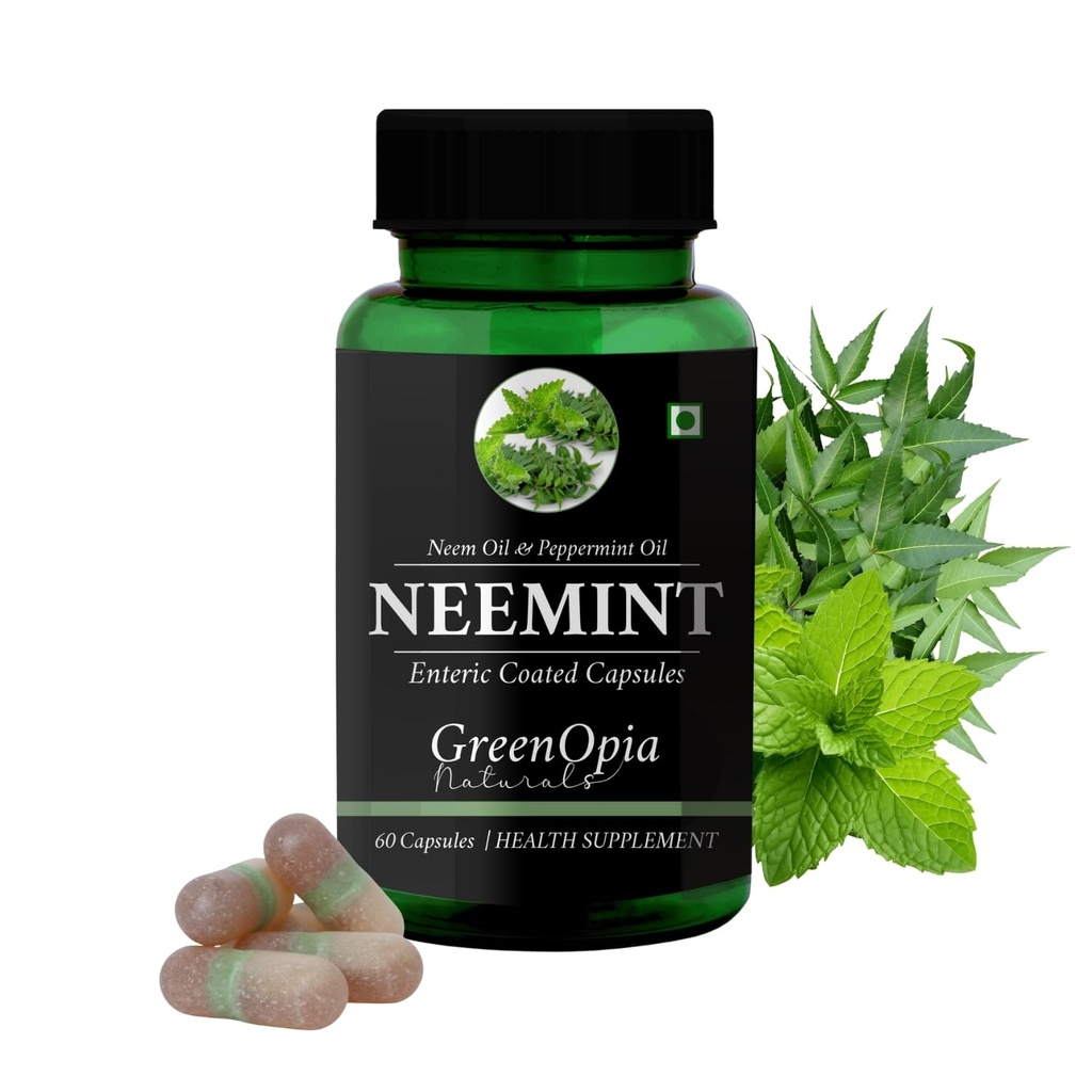 Neemint Enteric Coated | 60 Veg Capsules | 500mg | Gut Health