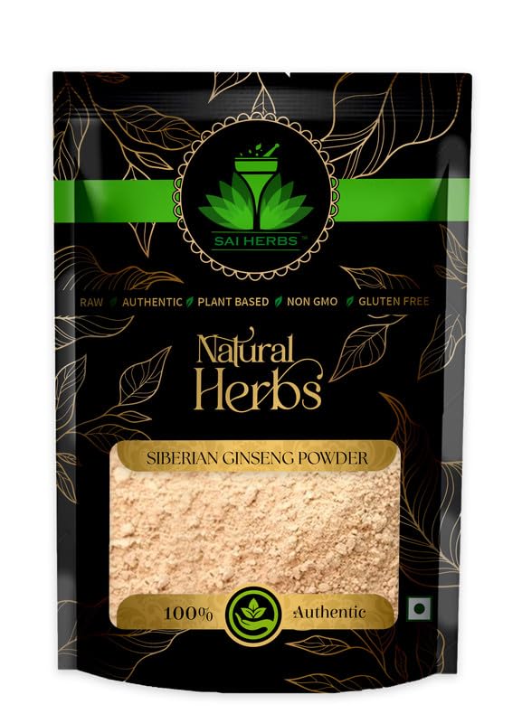 SAI HERBS Siberian Ginseng Powder- Eleuthero Root Powder | Pure & Natural | 100g