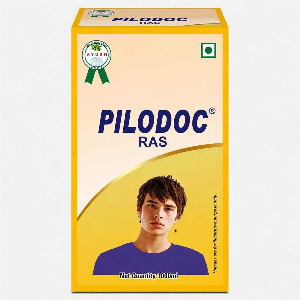 PILODOC Ayurvedic Support Reduces Pain, Itching, Swelling, Digestive Colon Wellness Herbal Liquid (1000ml)