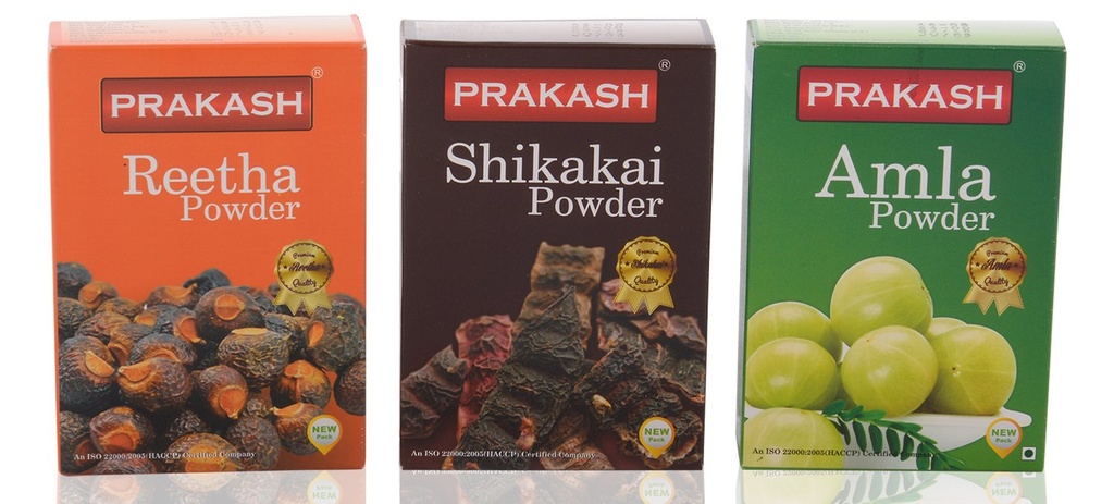 Prakash The Hair Care Combo, 300gm (Amla Powder, Reetha Powder,Shikakai Powder)