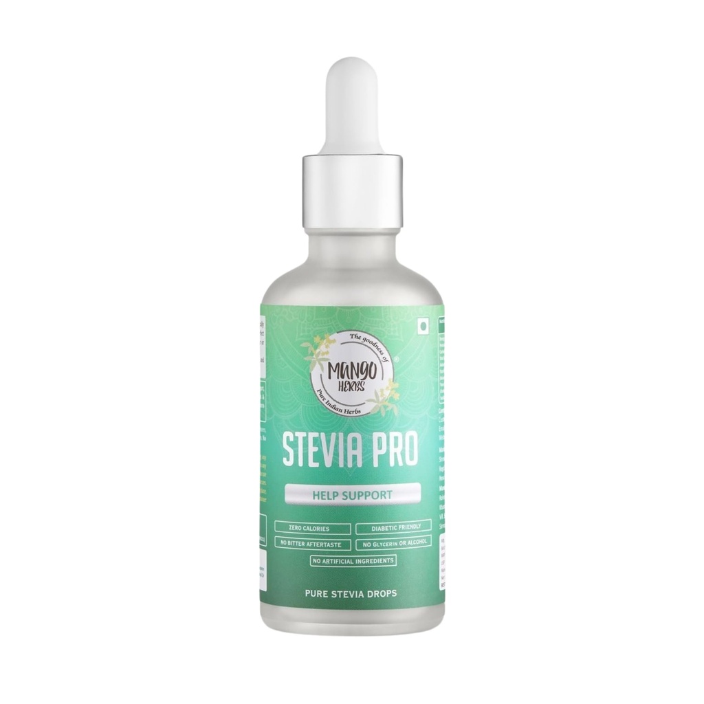Stevia Pro | 100% Pure Stevia Drops | Natural Plant-Based Zero-Calorie Sweetener | Glycerin & Alcohol Free | No Sugar | 50ml